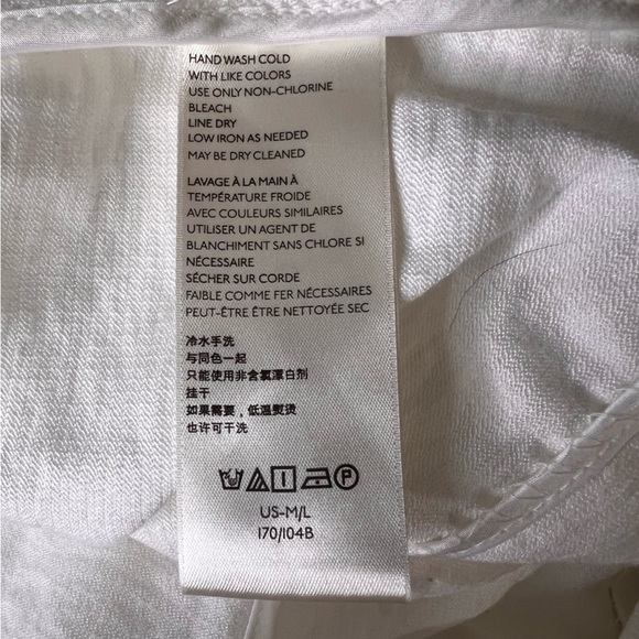 Anthropologie White TIe Front Tunic Vest Size Medium Large - Picture 12 of 14